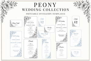 Peony Floral Wedding Suite