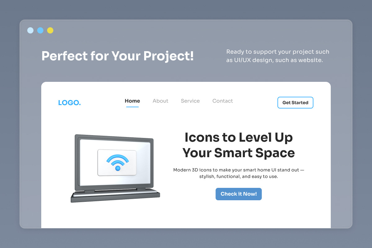 Modern Smart Home 3D Icons, a Technology Illustration by twinstd (Photo 5 of 6)