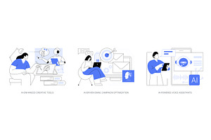 AI-powered tools and apps abstract, a Technology Illustration by Visual Generation