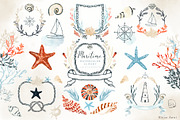 Watercolor and Ink Nautical Clipart, a Graphic by RhianAwni (Thumbnail 7 of 7)
