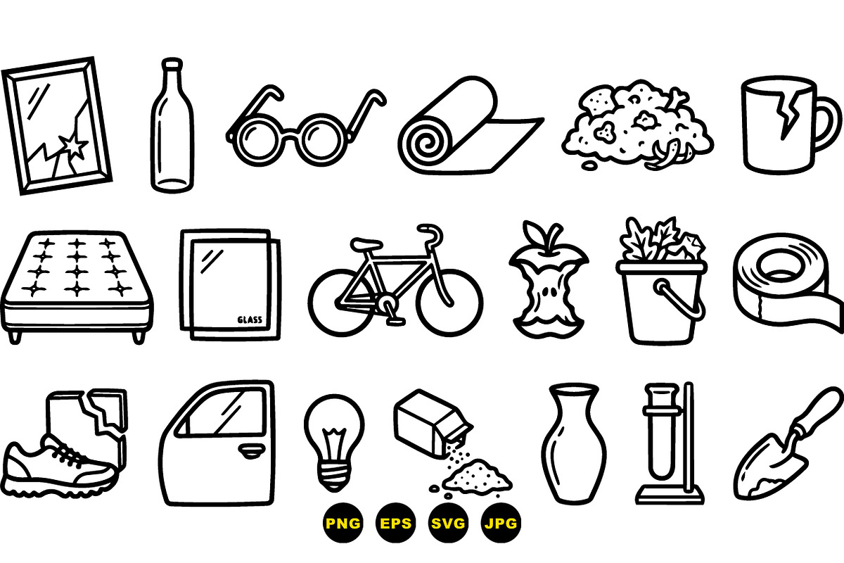 Minimalist Line Art Object Set, an Illustration by designvectx (Photo 3 of 3)