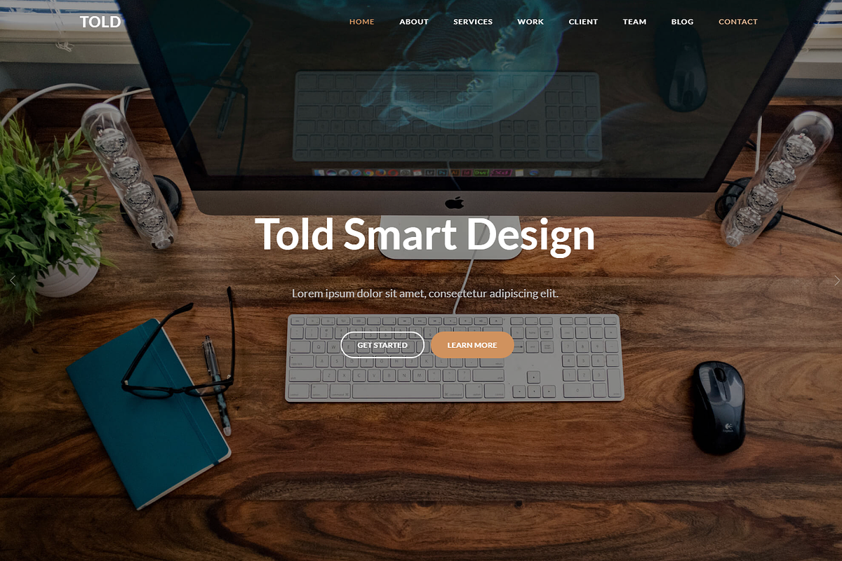 Told - Multipurpose Landing Pack, a Bootstrap Template by Pichforest Studio (Photo 1 of 7)