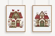 Whimsical Valentine House Clipart, an Illustration by Libby Wishes (Thumbnail 5 of 8)