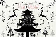 Hand Sketched Holiday Elements #2, an Illustration by Lone Star I&D (Thumbnail 1 of 3)