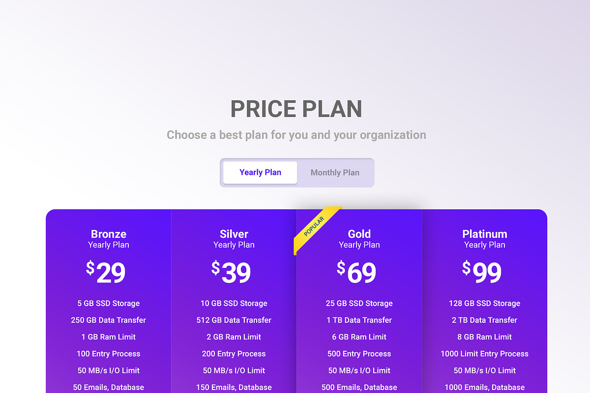 39 Mega Price Tables Bundle, an UI Kit Template by Smashing_Studio (Photo 27 of 40)