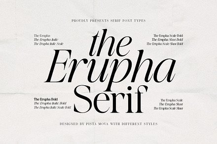The Erupha Serif | 12 Font Files, a Serif Font by Pista Mova