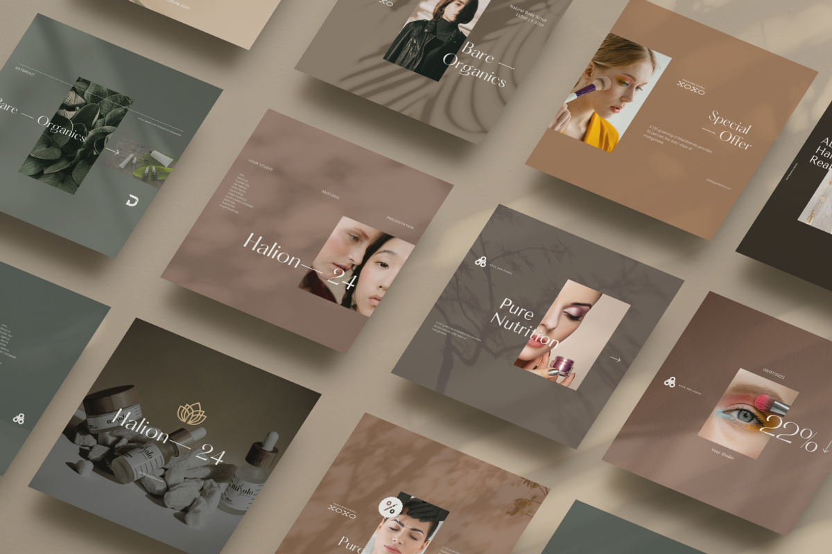 HALION | Cosmetics Canva Template, a Templates & Theme by Goashape Studio (Photo 3 of 12)