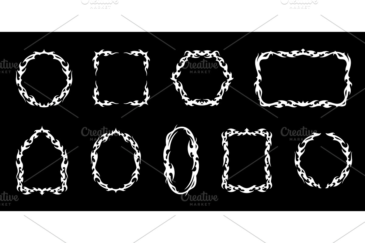 Neo gothic tribal frames, an Object Illustration by Buch&Bee