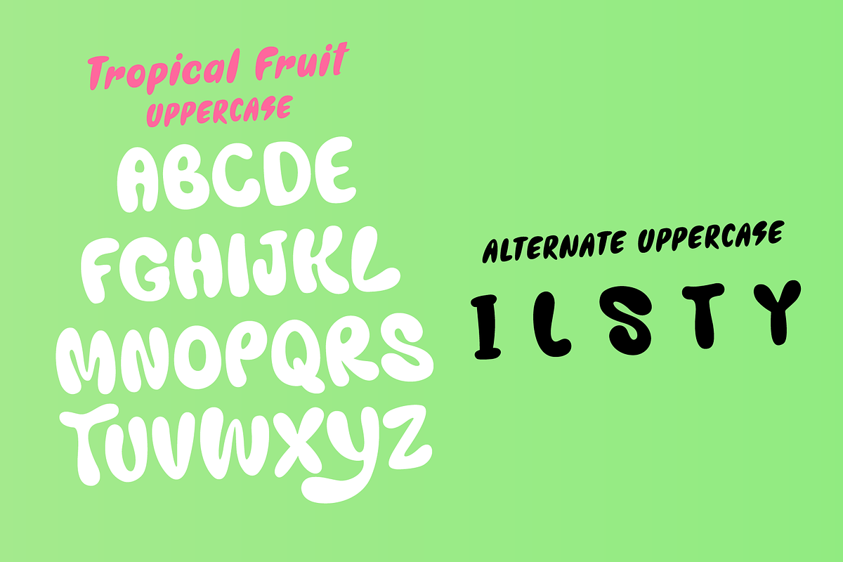 Tropical Fruit, a Sans Serif Font by BBtypeStudios (Photo 8 of 16)