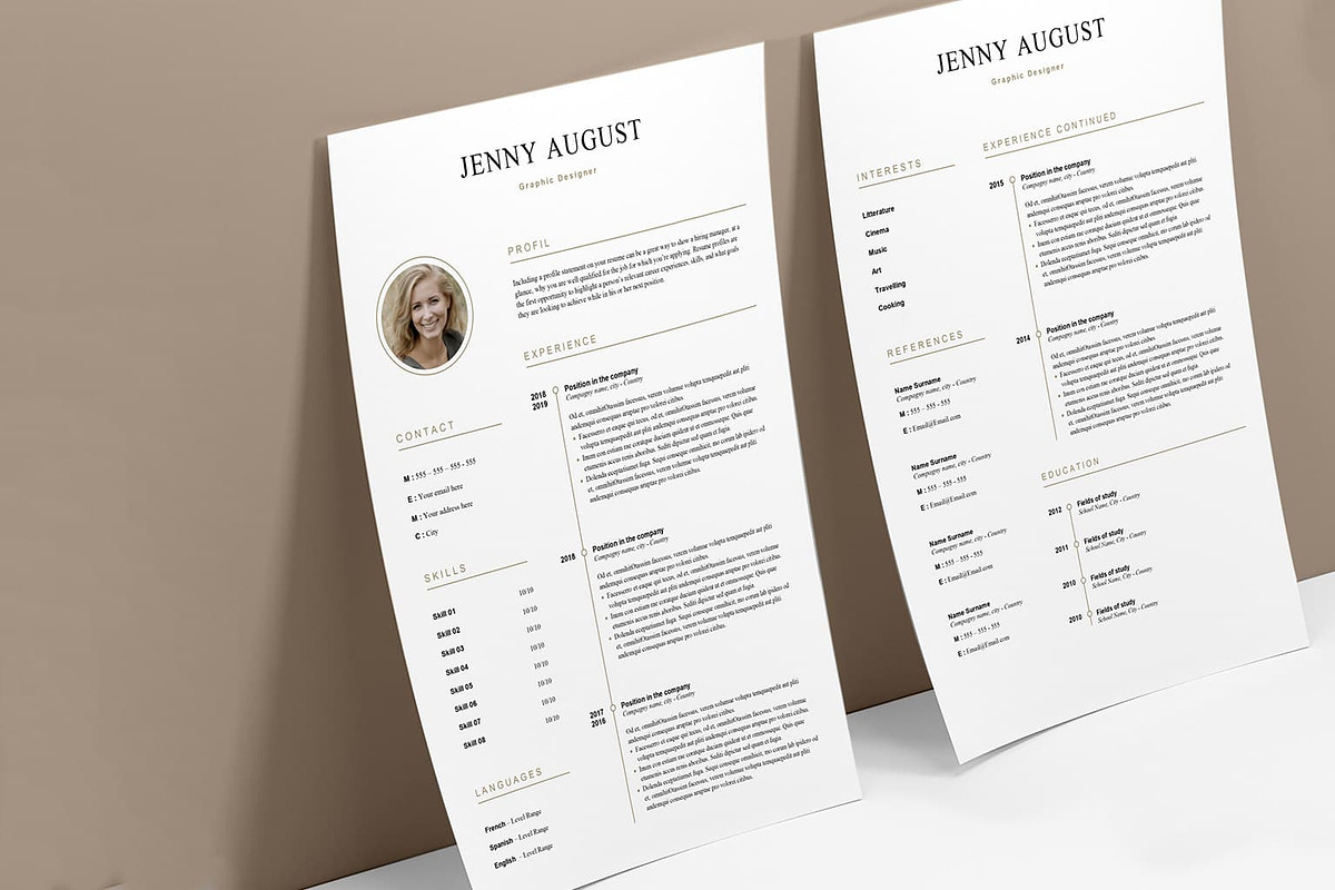 Resume Template / CV & Cover Letter, a Resume Template by AnagramDesign (Photo 3 of 3)