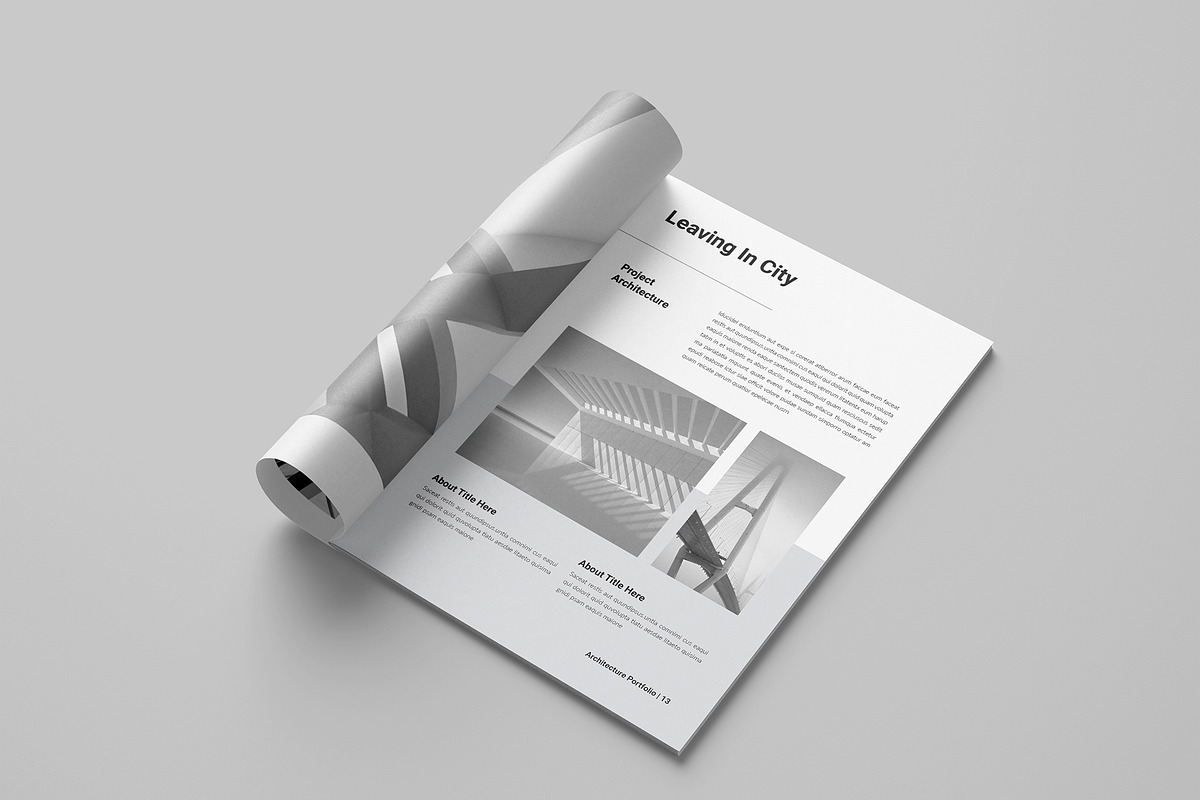 Architecture Portfolio Template, a Brochure Template by Spark_Creative (Photo 7 of 12)