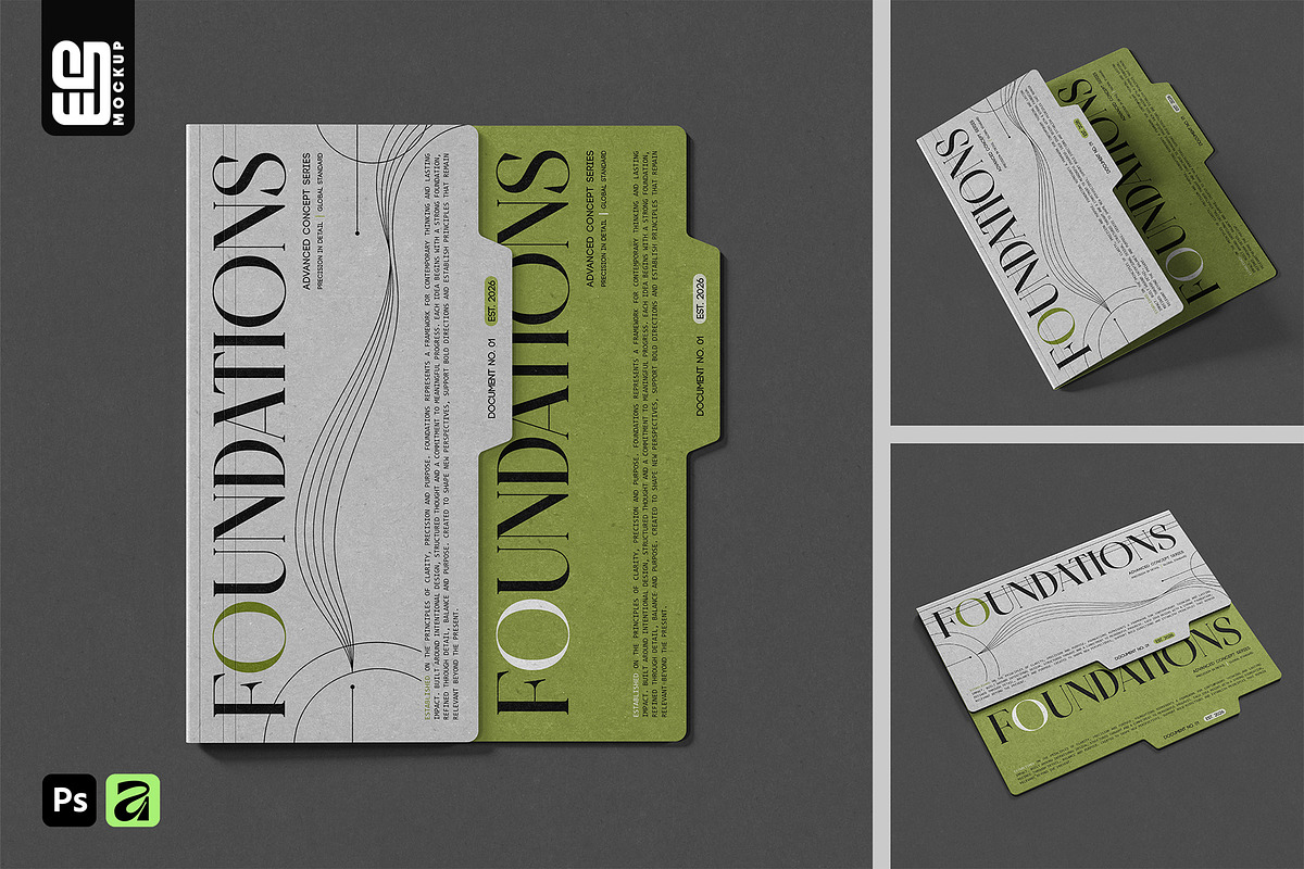 Document Pocket Folder Mockup, an Advertising Mockup by SD Mockup (Photo 1 of 3)