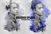 Colored Splash Photoshop Action, an Action Add-On by Grishka89 (Thumbnail 1 of 8)