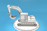 Cartoon Excavator Low Poly, a Cars & Vehicle 3D Model by Low Poly Lab (Thumbnail 4 of 6)