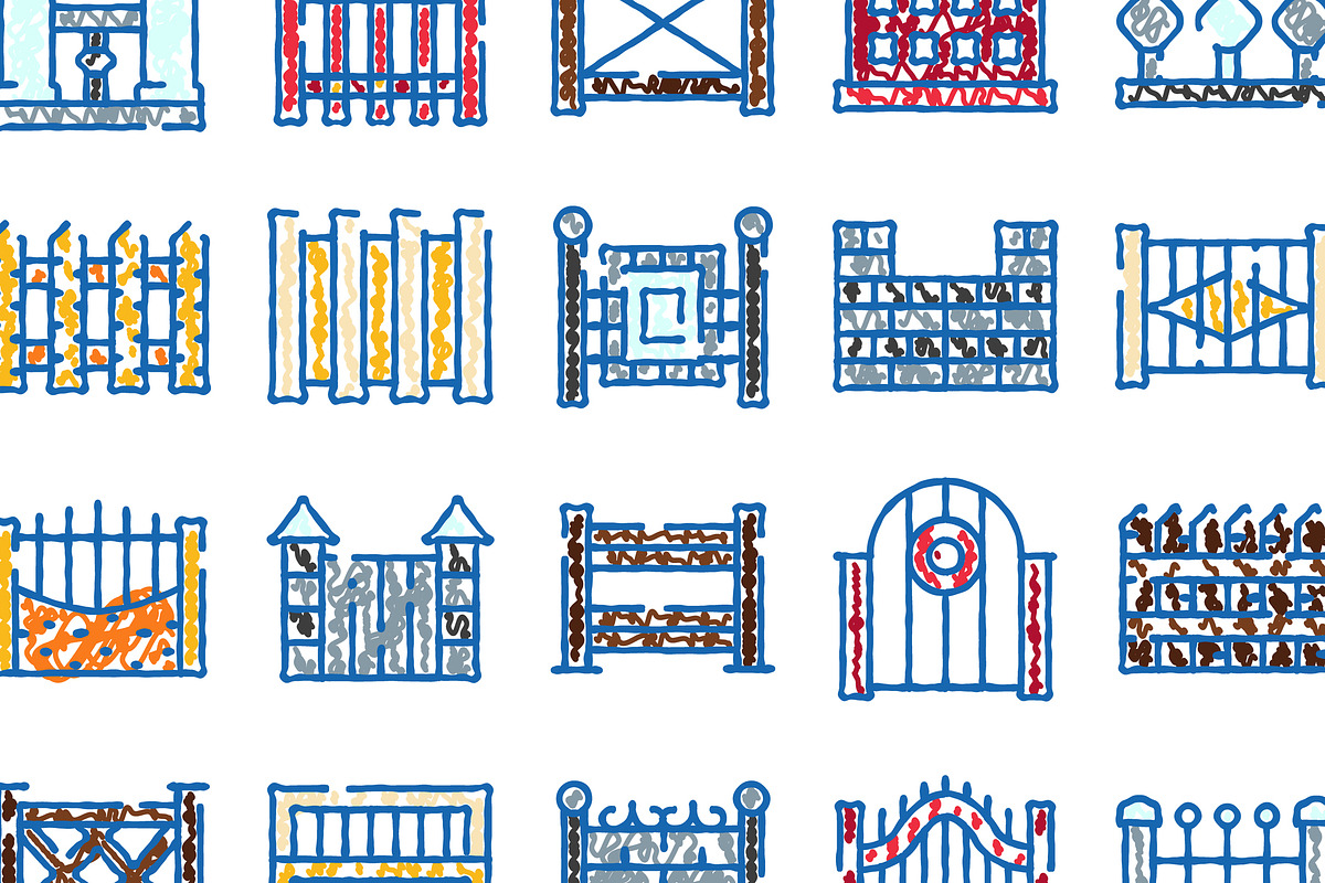 Collection of stylized fences and, an Object Graphic by pikepicture (Photo 3 of 3)