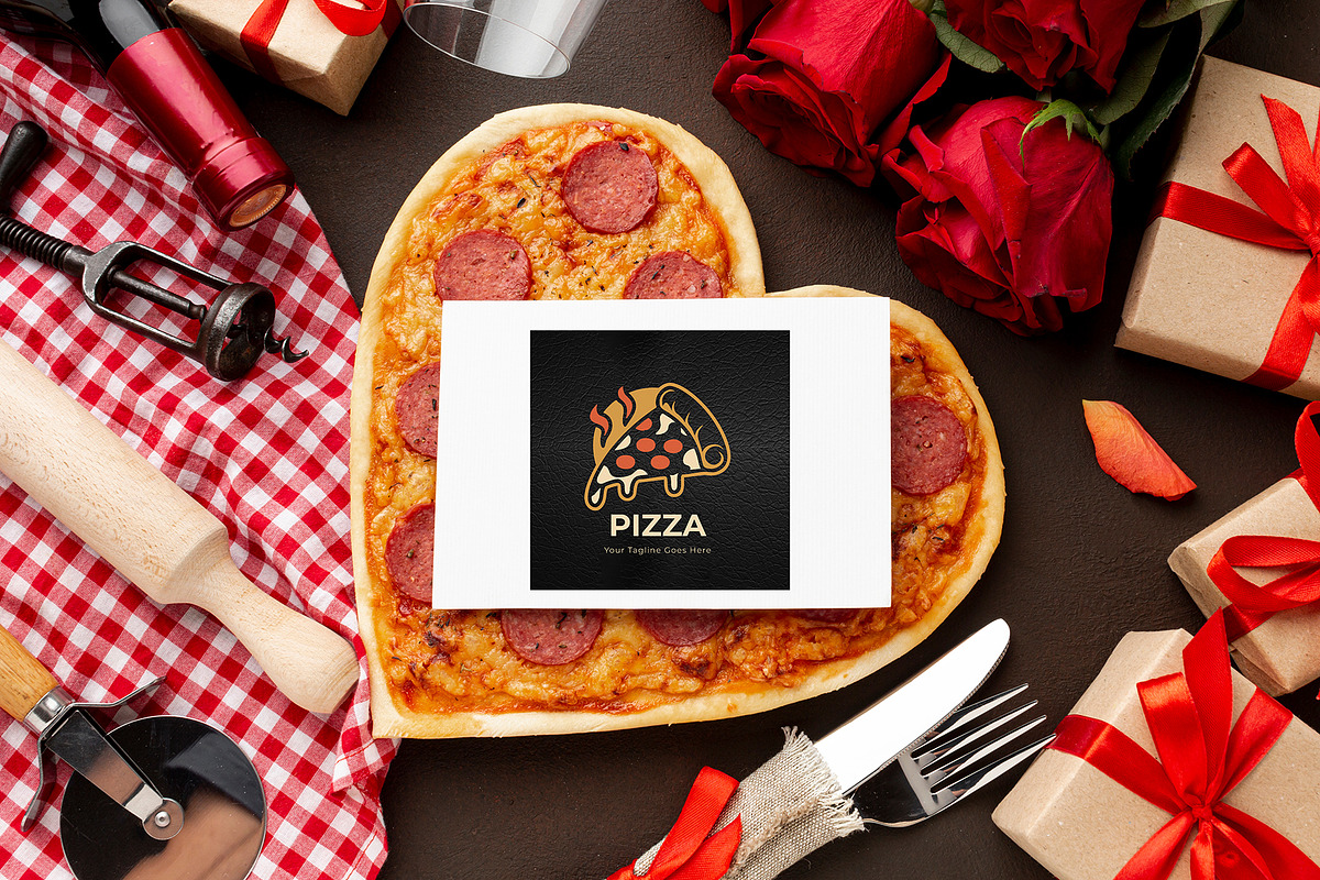 Modern Pizza Logo Template, a Branding & Logo Template by YUDesignStore (Photo 3 of 7)
