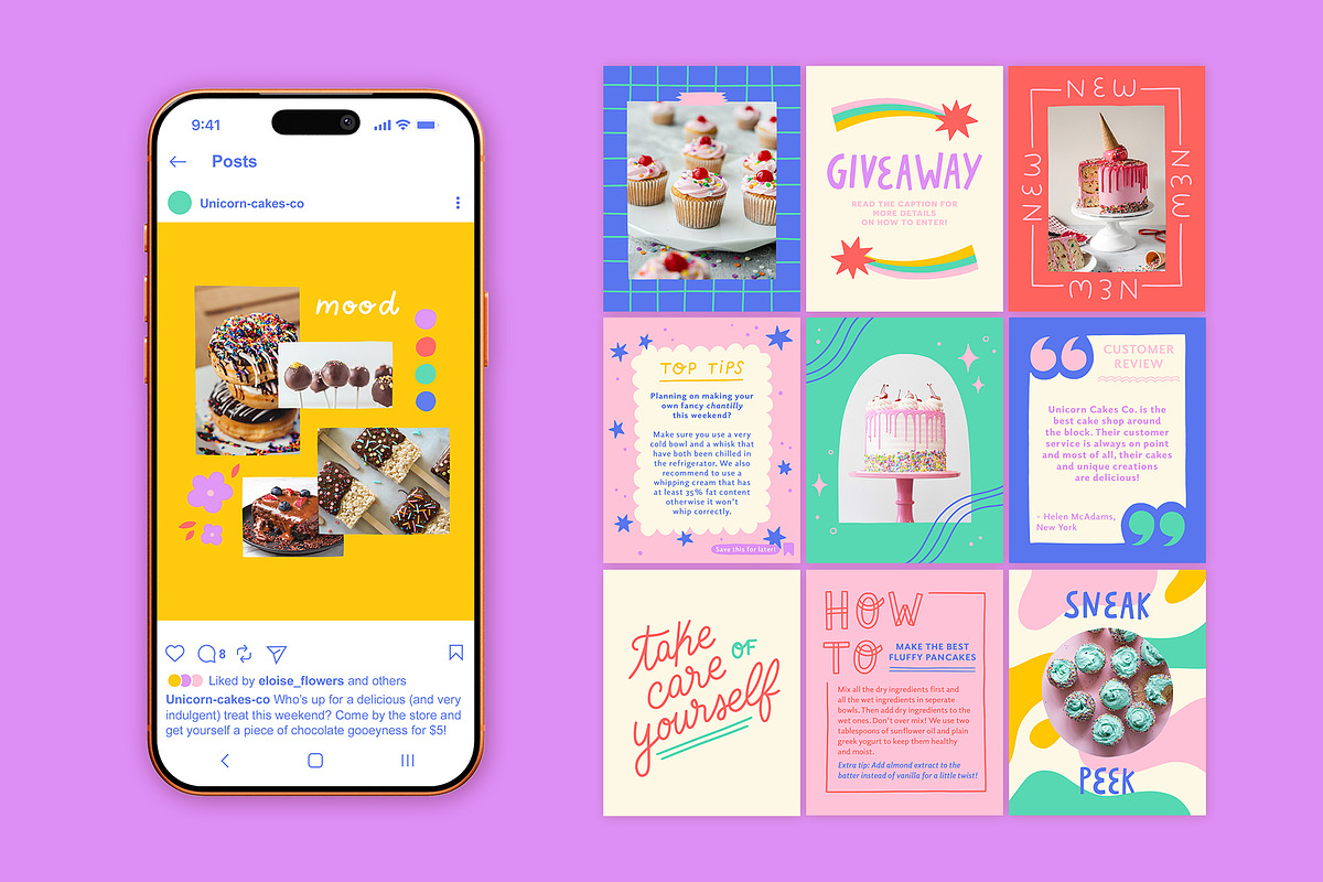 Fun Instagram Templates - Photoshop, a Social Media Template by Carole Chevalier (Photo 3 of 17)