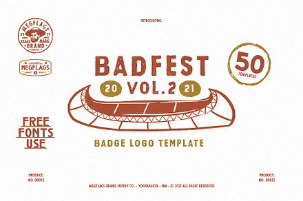 Badfest Vol.2 50 Badge/Logo Template, a Branding & Logo Template by Megflags