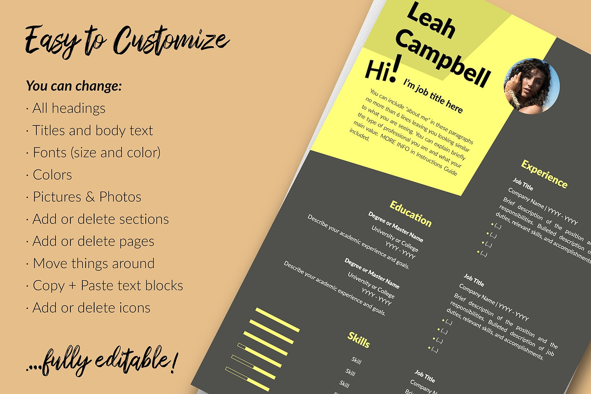 Modern Resume Design / CV - Leah, a Resume Template by Templates Design Co. (Photo 13 of 17)