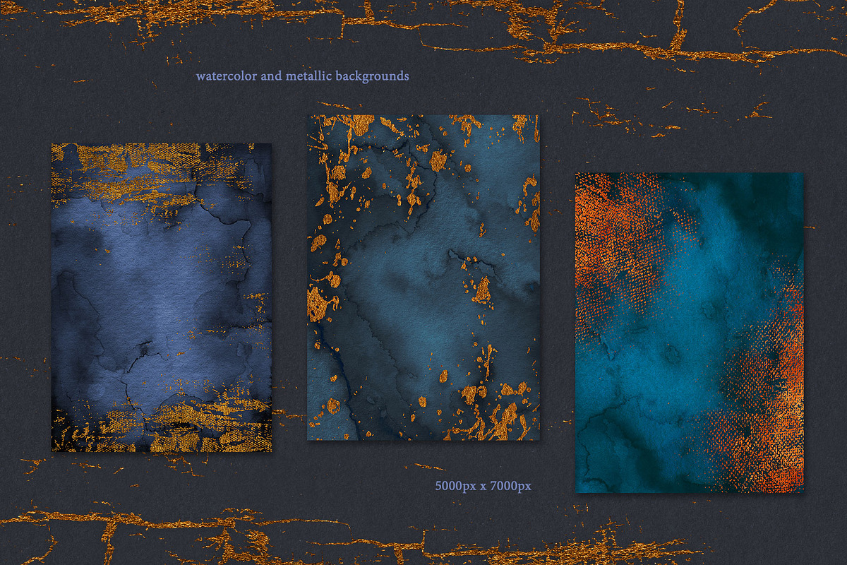 Blue and Gold Textures pack, a Texture Graphic by Marmoris.Arts (Photo 8 of 9)