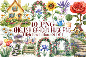 English Garden Huge Collection PNG J, an Illustration by Sublimation Artist