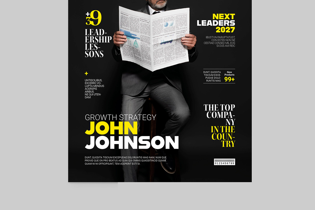 Business Magazine Cover Layout, a Magazine Template by MightyDesign (Photo 5 of 8)