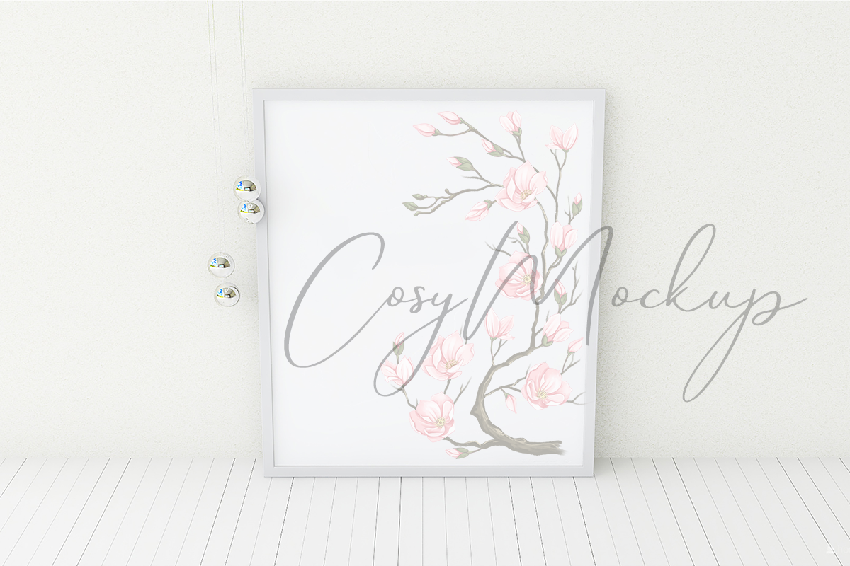 White photo frame mockup, a Print Template by RivusArt (Photo 2 of 3)