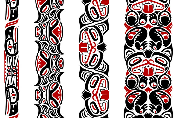 Haida styled seamless patterns (12x) preview 6