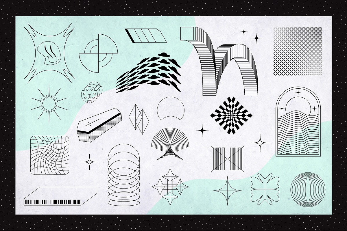 Aesthetic Metamodern Shapes Part 1, an Outline Icon by Ckybe's Corner (Photo 5 of 7)