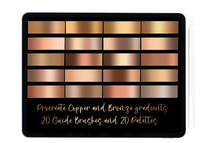 Procreate copper and bronze gradient
