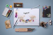 Boho Deer Watercolor Clipart Set, an Illustration by PaperAndCrayons (Thumbnail 5 of 5)