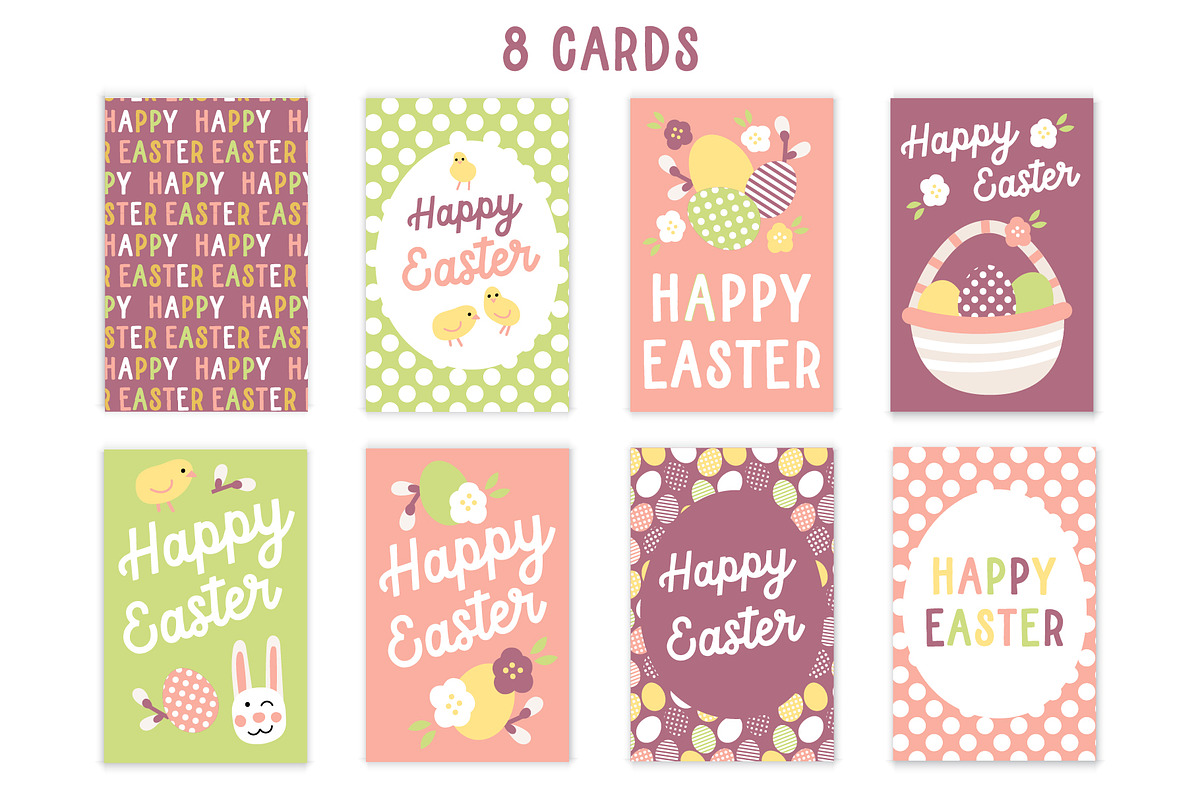 Happy Easter patterns elements cards, a Pattern Graphic by RevolutionizZed (Photo 8 of 16)