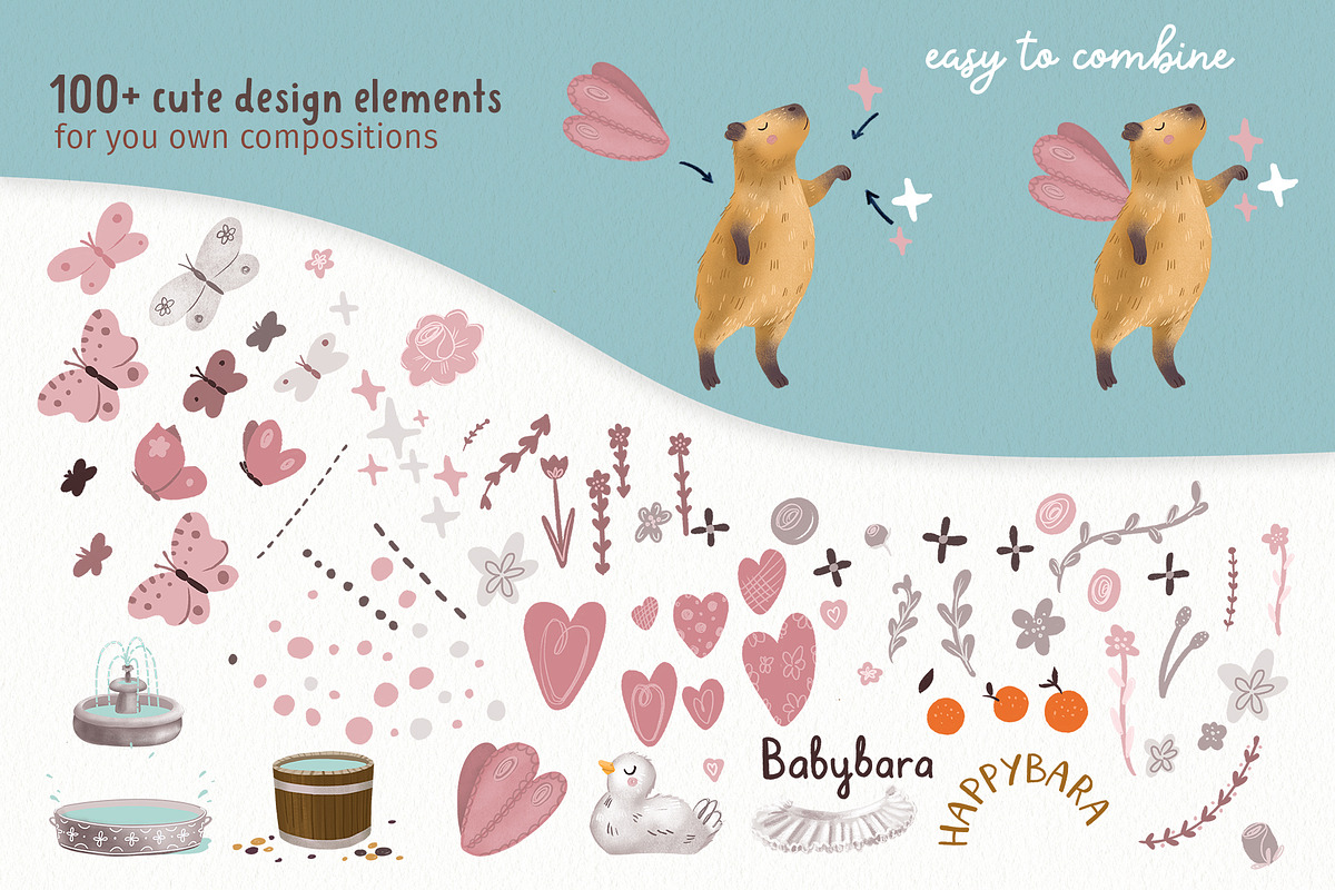 Adorable Capybaras clipart, an Animal Illustration by PenguinArtStudio (Photo 5 of 7)
