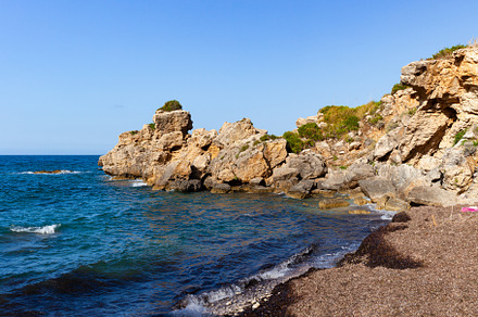 Paradise sea bay with azure water and beach view from coastline trail of Zingar, a Nature Photo by Bepslabor