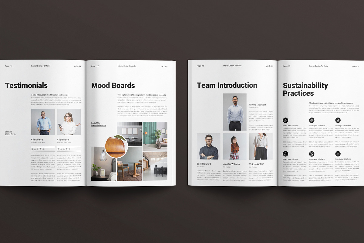 Interior Design Portfolio Template, a Brochure Template by E-Type (Photo 7 of 10)
