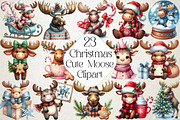Cute Christmas Moose Sublimation Bun, an Illustration by DreamPrint404 (Thumbnail 1 of 5)