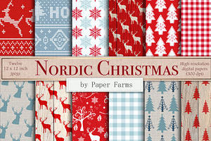 Nordic Christmas Digital Paper