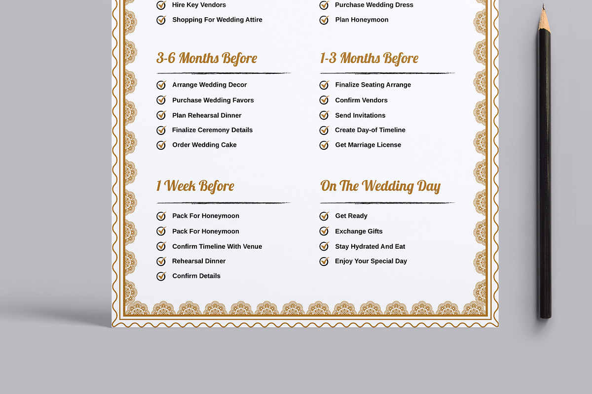 Wedding Planning Checklist, a Stationery Template by MightyDesign (Photo 3 of 8)