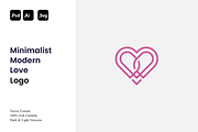 Minimalist Modern Love Logo, a Branding & Logo Template by Luxury Logos (Thumbnail 1 of 4)