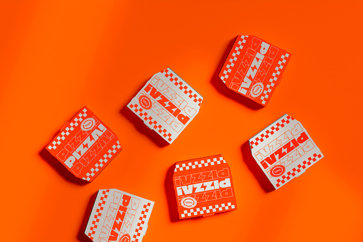 Top View Pizza Packaging Mockup, a Packaging Mockup by Mego-studio (Photo 1 of 3)