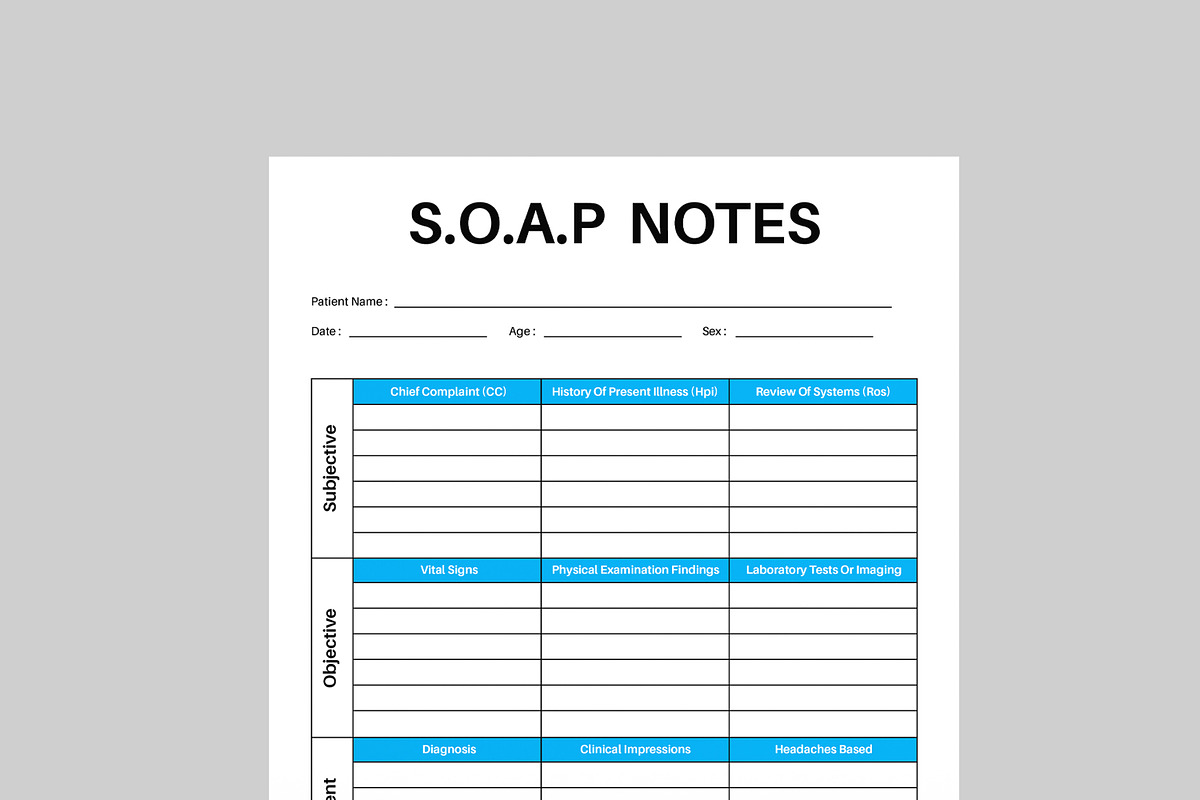 Soap Notes Template, a Stationery Template by MightyDesign (Photo 3 of 8)
