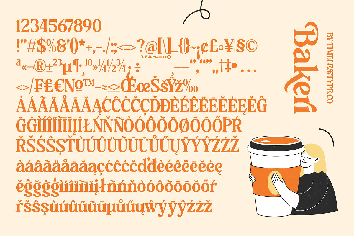 Bakeri Modern Retro Serif Font, a Serif Font by timelesstype.co (Photo 13 of 20)