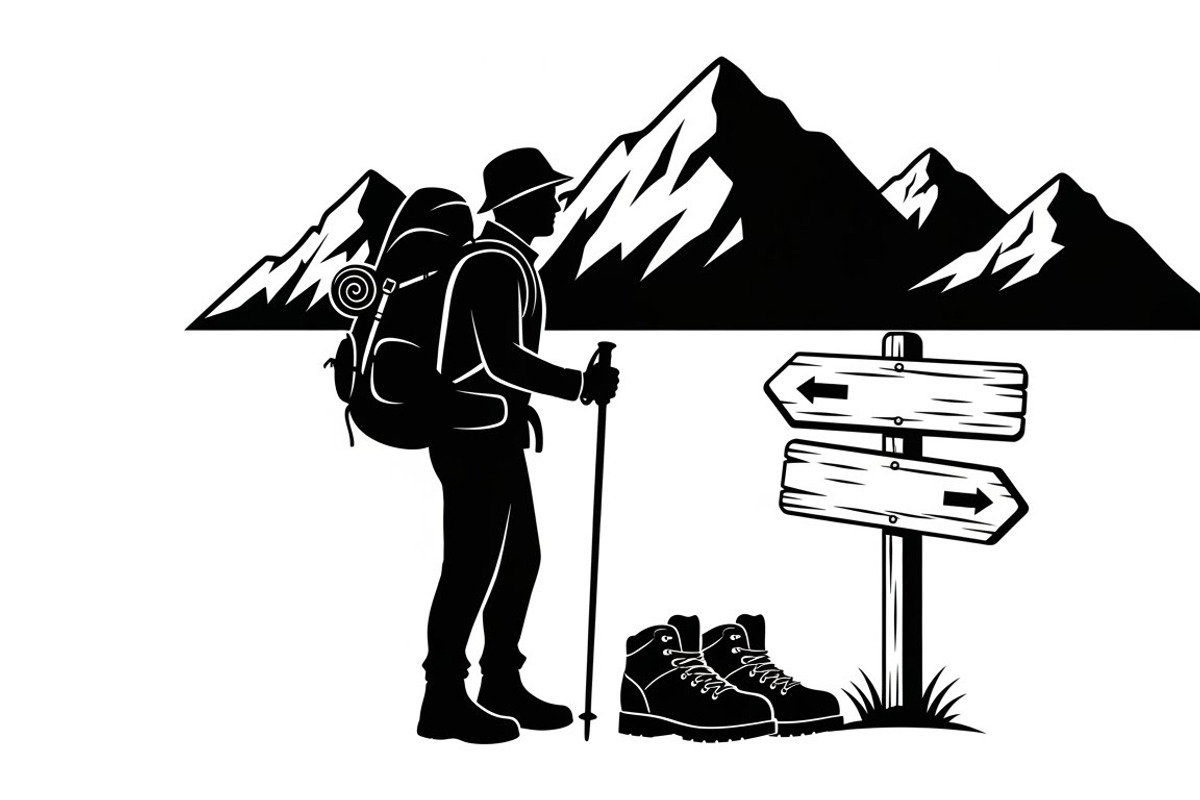 Hiking Adventure Silhouette Bundle, an Illustration by yasushie (Photo 9 of 51)