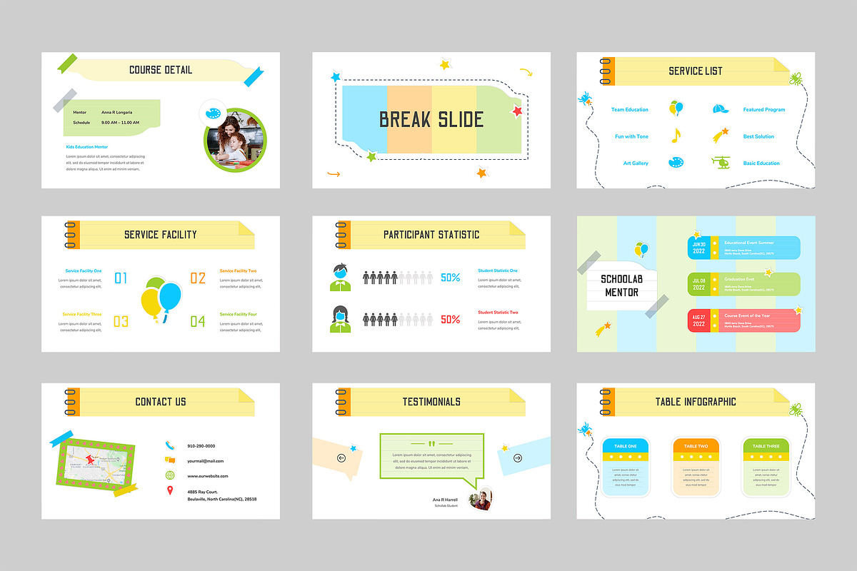 Schoolab - Presentation Template, a Presentation Template by TMint Creative