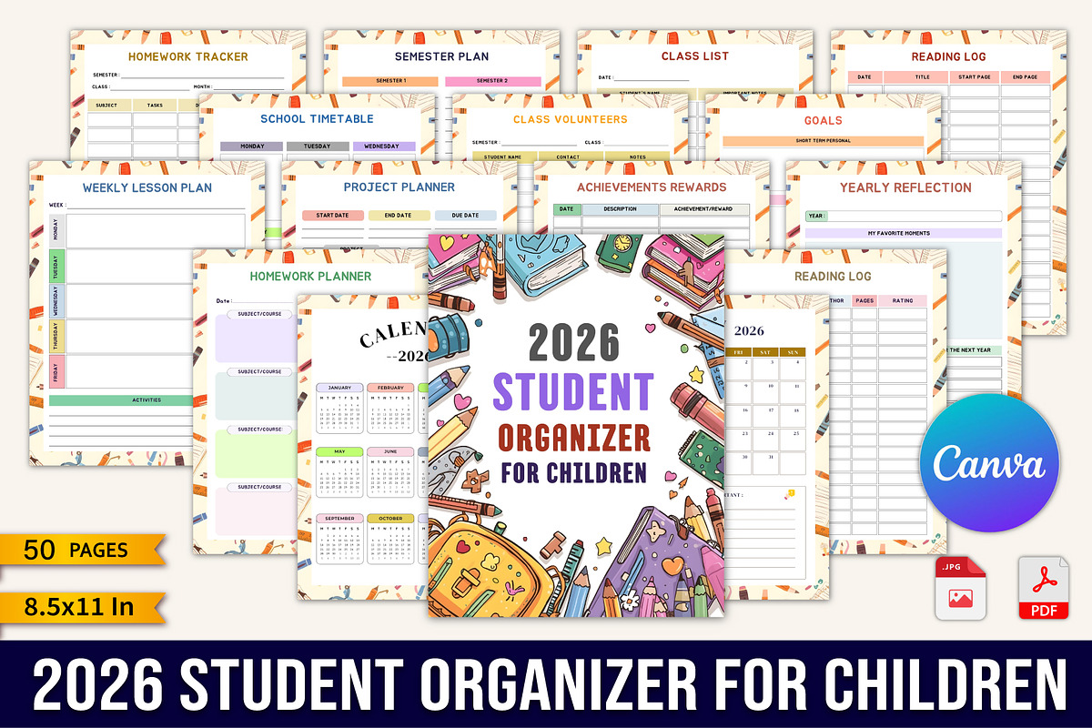 2026 Student Organizer for Children