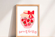 Hand Painted Strawberry Clipart PNG, an Object Illustration by PatternPalette (Thumbnail 5 of 7)