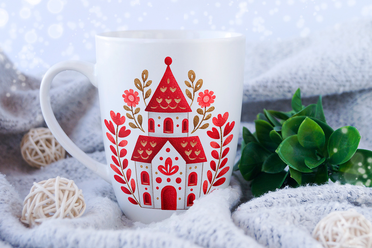 Red and Gold Watercolor Christmas, a Seasonal Illustration by ArtIrisArt (Photo 13 of 13)