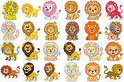 Funny Lion Clipart, an Animal Illustration by Forhadx5 (Thumbnail 4 of 6)
