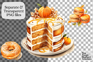 Watercolor Pumpkin Spice Dessert