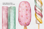 Watercolor & Line Art Ice Cream Set, a Food Illustration by Garden in frame (Thumbnail 3 of 8)